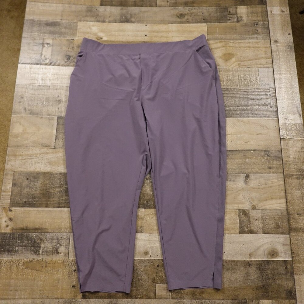 Athleta Brooklyn Mid Rise Ankle Pant women's 24 plus size purple shade